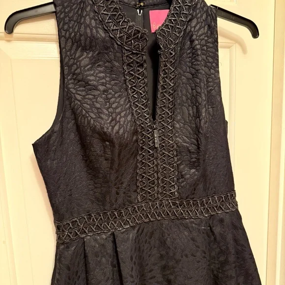 NWT Lilly Pulitzer Franci Dress in Onyx Lagoon Jacquard Size 8 - Picture 7 of 12